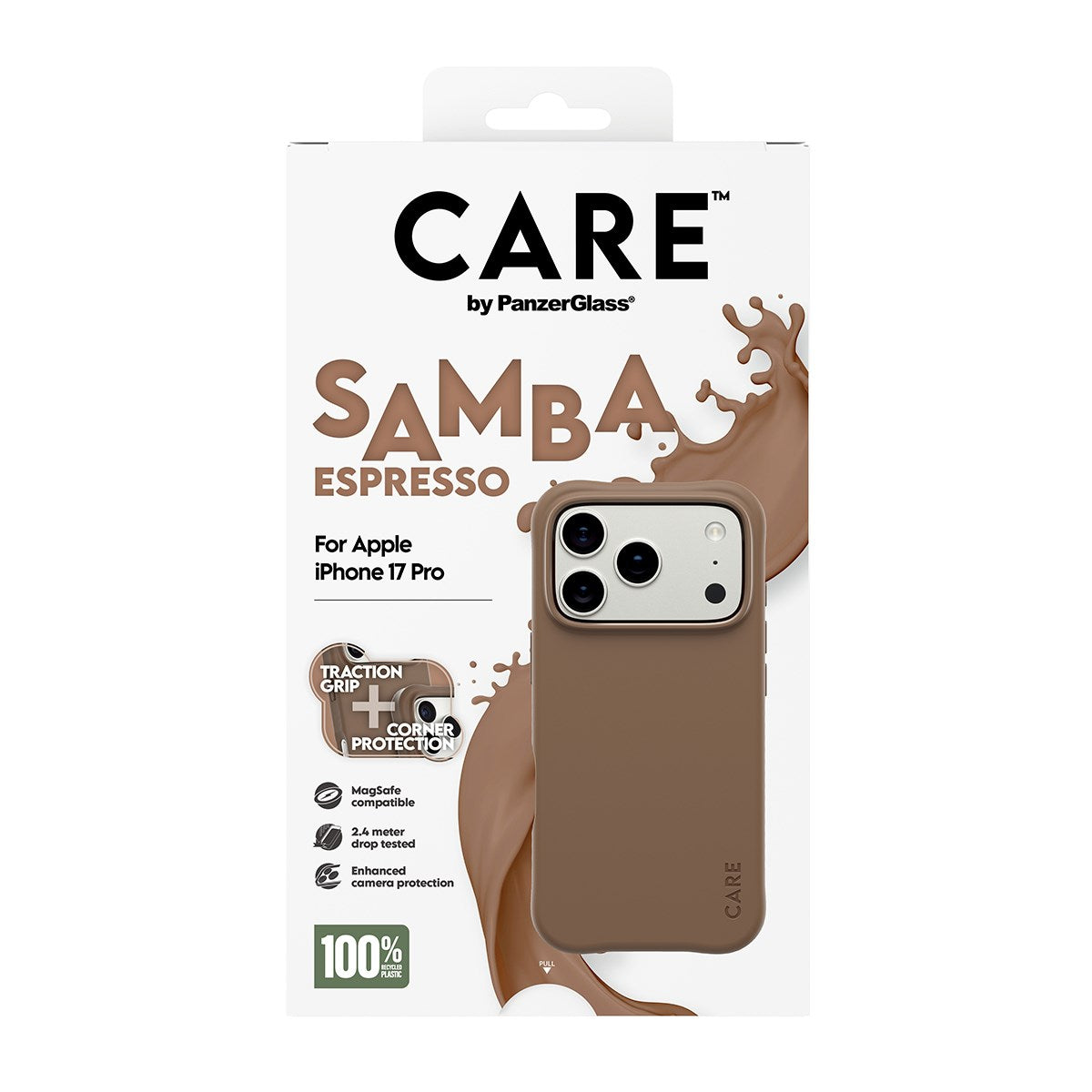 CARE by PanzerGlass® Fashionable Case Samba Espresso m. MagSafe iPhone 17 Pro